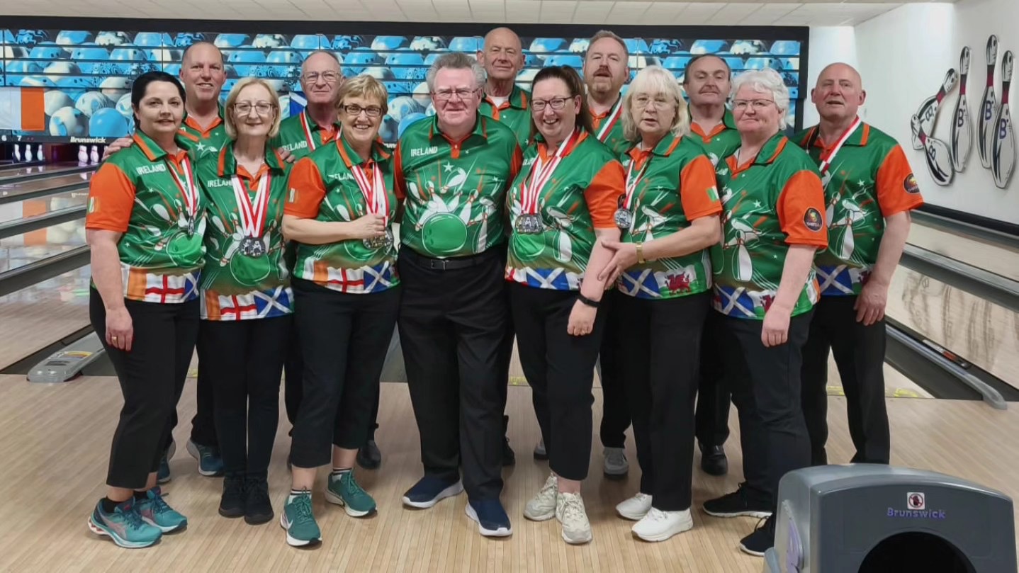 Ireland's Seniors Triple Crown 2025 squad with their medals